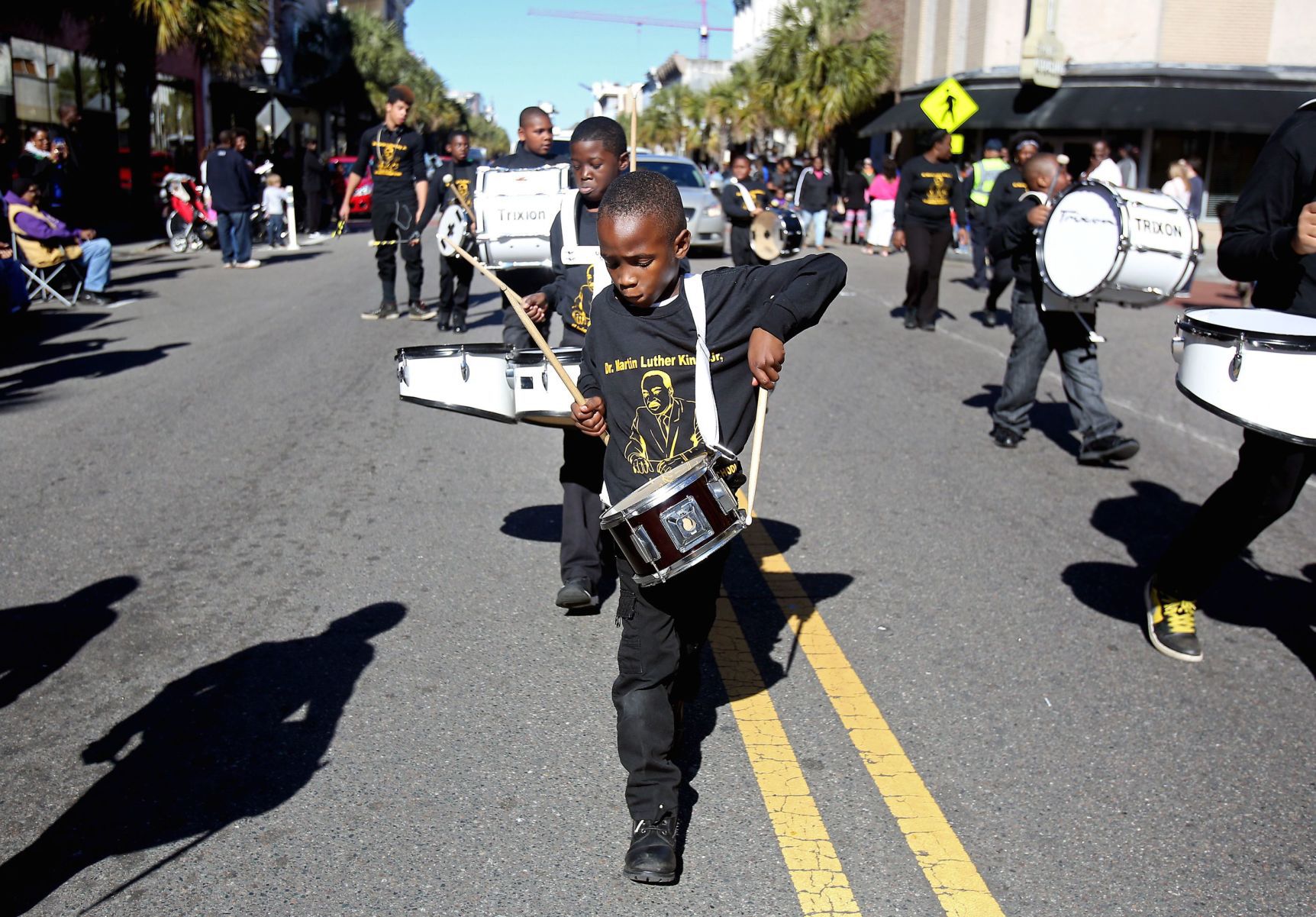 MLK parade kids drum corps
